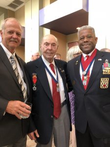 SSG Ray Lambert (center), 16th Infantry Regiment, First Infantry Division D-Day Omaha Beach survivor.